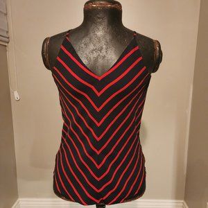 MEXX Bias Cut Navy Cami with Red Stripes NWT Size XS